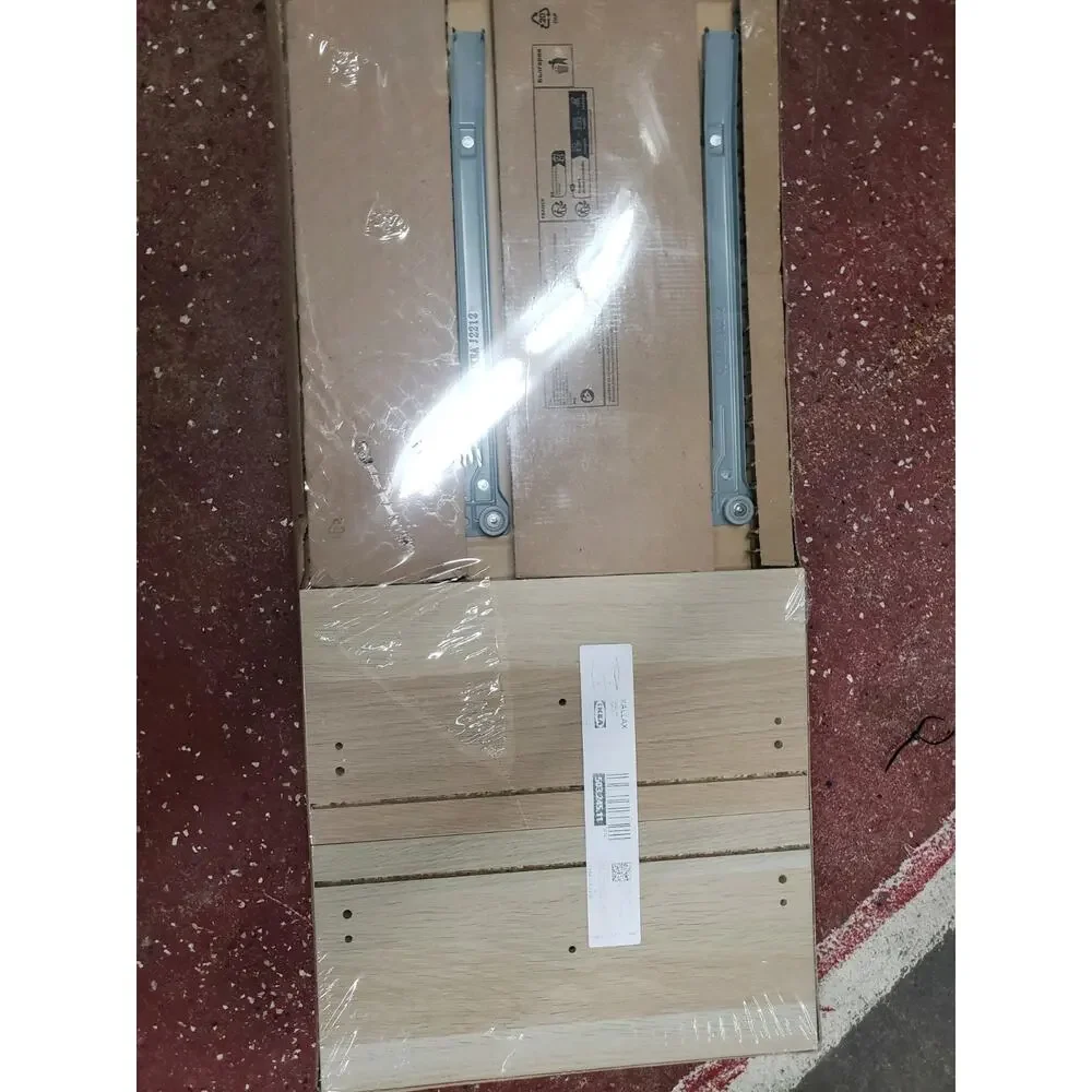 Ikea KALLAX Insert w/ 2 Drawers, 13x13" White Stained Oak Effect 503.245.11, NEW - Picture 2 of 4